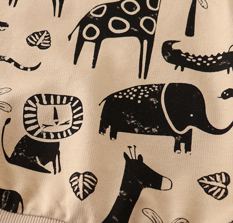 Novi crtani Životinjski svijet Dječaci Djevojčice Majica Jesen Proljeće Dječja odjeća Košulja s kapuljačom Ležerna gornja pamučna odjeća