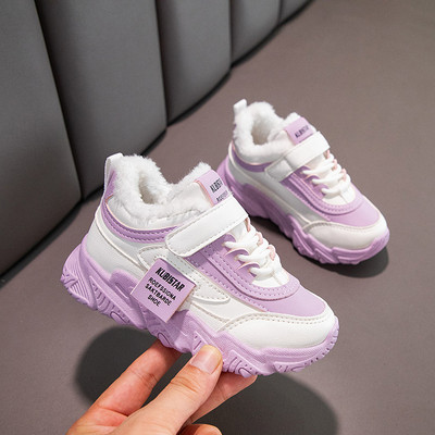 Άνοιξη Νέα Παιδικά Αθλητικά Παπούτσια 2023 PU Girls Casual Mesh Μασίφ ροζ ανοιχτό για αγόρια Λευκός γάντζος & θηλιά Παιδικά αντιολισθητικά αθλητικά παπούτσια