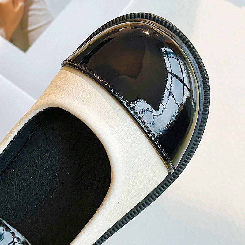 kurpes meitenēm Bērniem Ādas apavi Modes Lakādas Meiteņu Plakanās Marijas Džeinas apavi Melns Balts Vintage Skolas Toddler