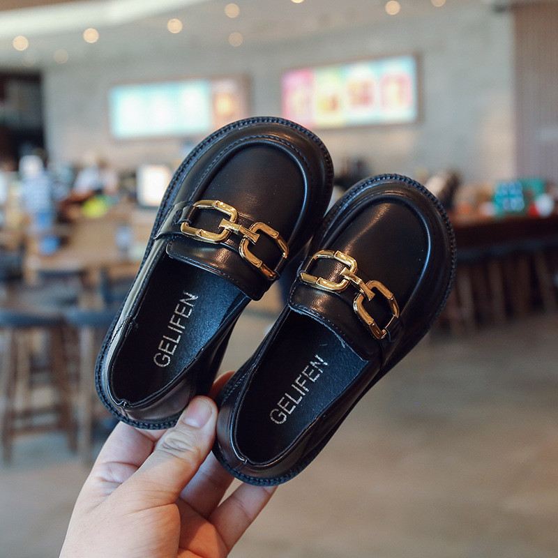 Ležerne ravne cipele za djecu, djevojčice, cipele Mary Jane, dječje mokasine, dječje cipele od meke kože za djevojčice s ukrasnim lancem za malu djecu