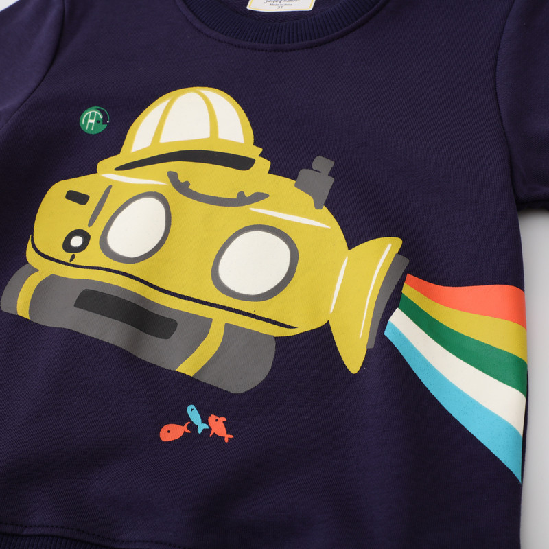 Little maven Noć vještica Dječja majica s crtićima Pamuk Submarine Noctilucent Jesenske majice za djecu 2-7 godina