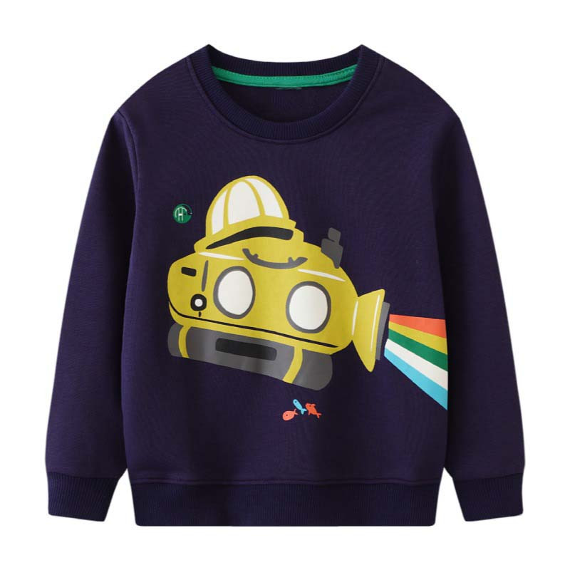 Little maven Noć vještica Dječja majica s crtićima Pamuk Submarine Noctilucent Jesenske majice za djecu 2-7 godina