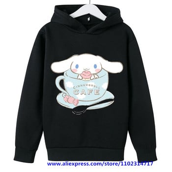 Νέα MINISO Cinnamoroll Hoodie Παιδικά Ρούχα Κοριτσίστικα Φούτερ Ανοιξιάτικα για αγόρια Μακρυμάνικα Φούτερ Sanrio Μπλούζες με κουκούλα κινουμένων σχεδίων