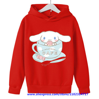 Νέα MINISO Cinnamoroll Hoodie Παιδικά Ρούχα Κοριτσίστικα Φούτερ Ανοιξιάτικα για αγόρια Μακρυμάνικα Φούτερ Sanrio Μπλούζες με κουκούλα κινουμένων σχεδίων