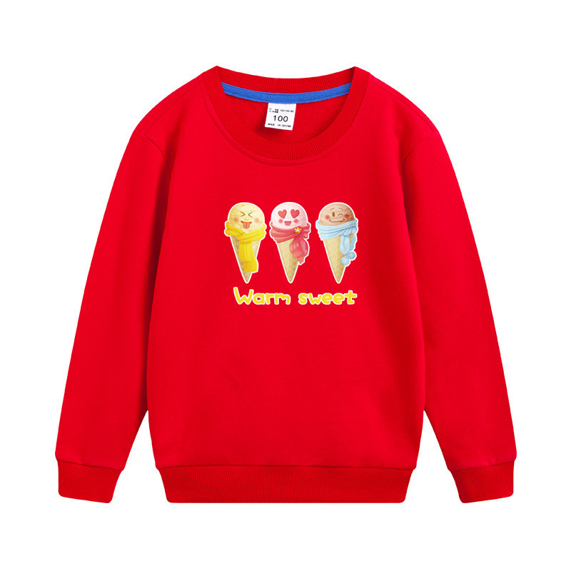 Aimi Lakana Slatka sladoledna odjeća Pulover s okruglim izrezom za djevojčice Proljeće Jesen Pamučna dukserica Ležerni kaput za djevojčice