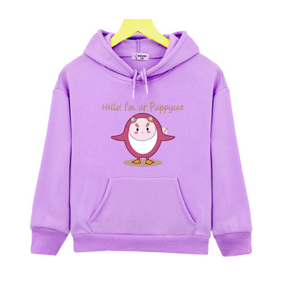 Puppycat Cat Printing Cartoon Hoodies Φθινοπωρινά άνετα Φούτερ με κουκούλα για αγόρια και κορίτσια Kawaii γραφικά πουλόβερ Χαριτωμένα ρούχα