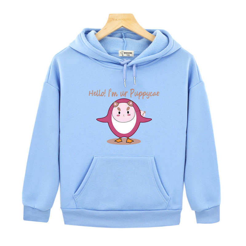 Puppycat majice s kapuljačom s ispisom mačaka Jesenske udobne majice s kapuljačom za dječake i djevojčice Puloveri s kawaii grafikom Slatka odjeća
