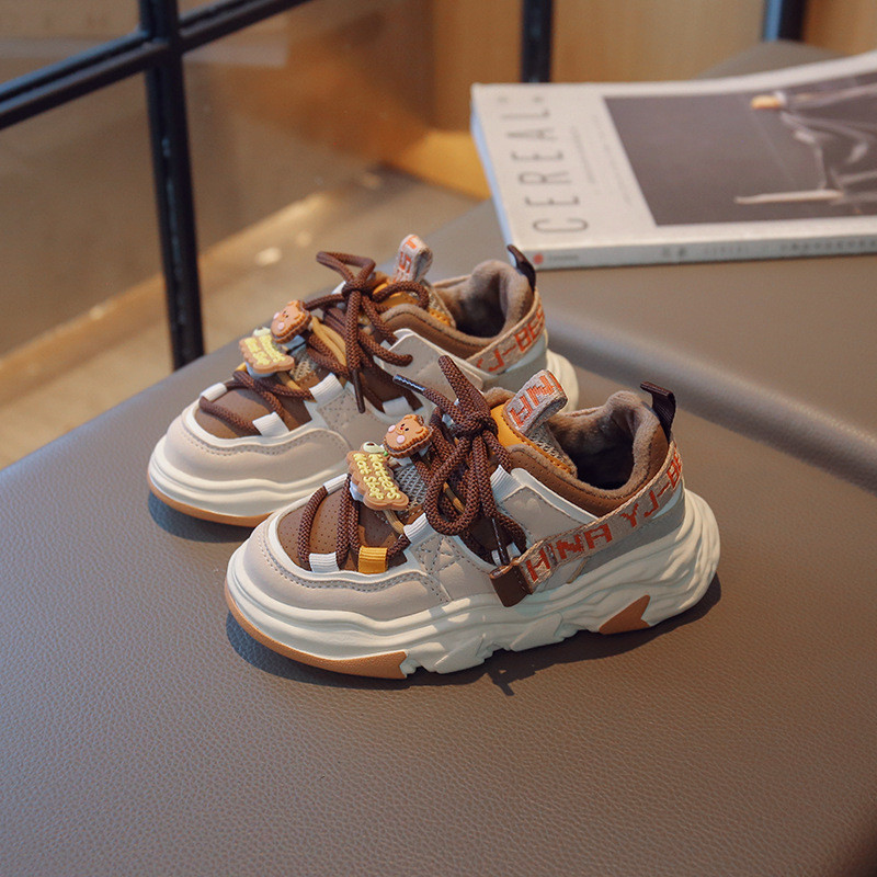 Dječja obuća Jesen Zima Novo Plišana obuća za djevojčice Ukrasna sportska obuća Korejska obuća za slobodno vrijeme Tenisice zapatos niña 운동화 캐주얼 신발