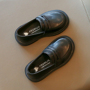 Обувки за деца Детски кожени ежедневни обувки Момичета Мокасини с приплъзване Момчета Черни кафяви равни обувки Прохождащи момичета Обувки Детски обувки за момиче