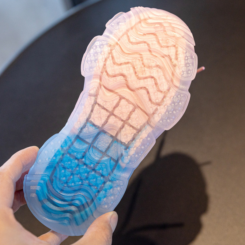 Tenisice za djevojčice Prozračne mrežaste cipele za male djevojčice Dječje ljetne tenisice s postupnim bojama Cipele žele boje Dječje cipele أحذية