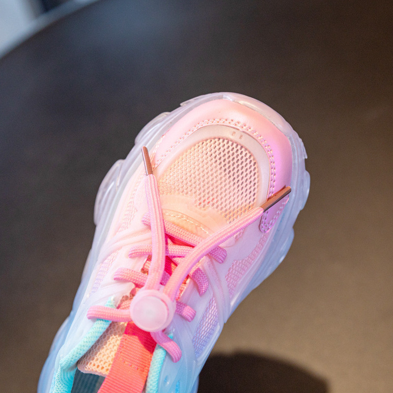 Tenisice za djevojčice Prozračne mrežaste cipele za male djevojčice Dječje ljetne tenisice s postupnim bojama Cipele žele boje Dječje cipele أحذية