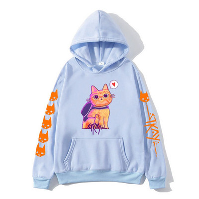 Stray Game Hoodies Kawaii Cat Graphic Hoody Деца Ежедневни Сладки анимационни момчета Суичъри с дълъг ръкав Ново пристигане Пуловер за момичета