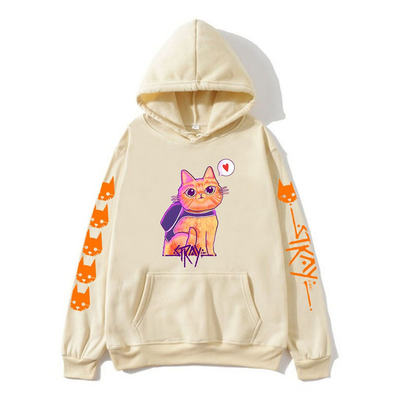 Stray Game Hoodies Kawaii Cat Graphic Hoody Dječji ležerni slatki crtići s kapuljačom za dječake Dugih rukava Novi dolazak Pulover za djevojčice
