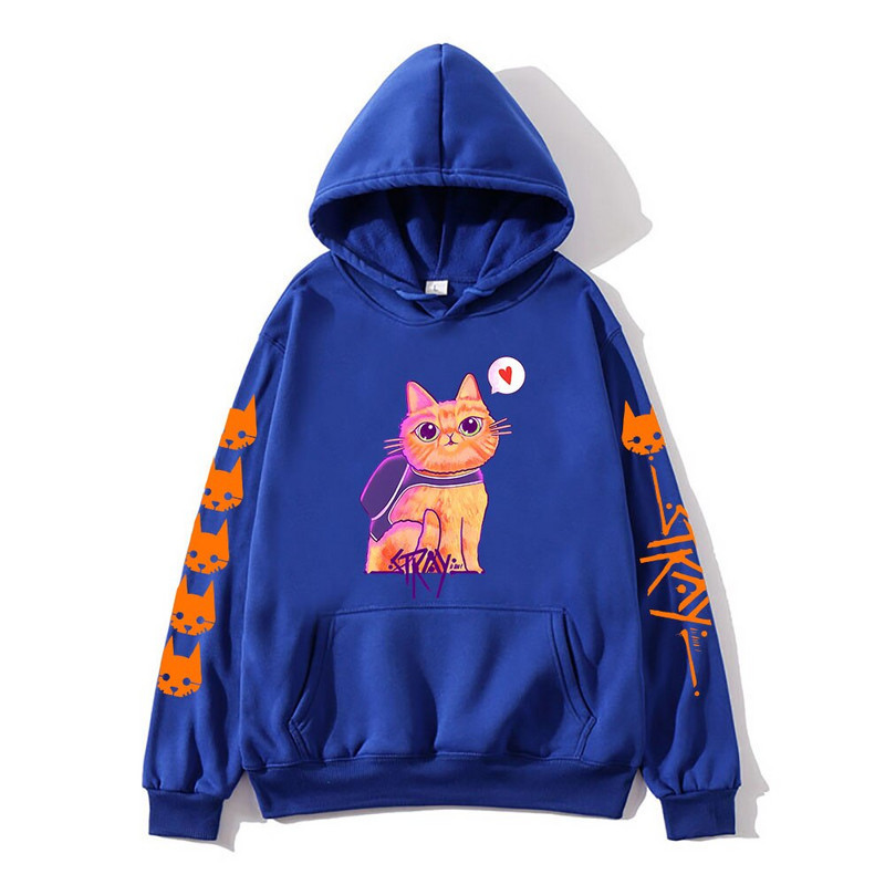 Stray Game Hoodies Kawaii Cat Graphic Hoody Dječji ležerni slatki crtići s kapuljačom za dječake Dugih rukava Novi dolazak Pulover za djevojčice