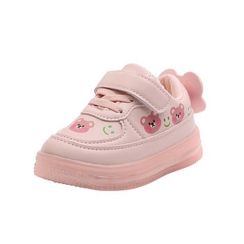 Baby Soft Sole Παπούτσια Χαριτωμένα Cartoon Bear White Παπούτσια Άνοιξη Φθινοπωρινό σανίδα Παπούτσια για αγόρια και κορίτσια Ελαφριά παπούτσια για περπάτημα zapatillas niño