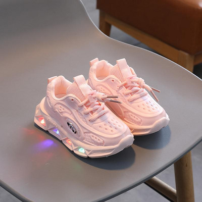 Τένις Παιδικά λαμπερά αθλητικά παπούτσια Boy Led Lighted casual παπούτσι 2023 Άνοιξη φθινόπωρο καραμέλα αναπνεύσιμα παιδικά παπούτσια για κορίτσια Αθλητικά παπούτσια