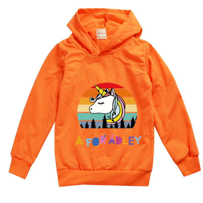 New A for adley Dječaci Djevojčice Trenerke Moda Dječja Odjeća Proljeće Jesen Ležerna Pamuk Dugih rukava Majice s kapuljačom Majice 2-15 godina