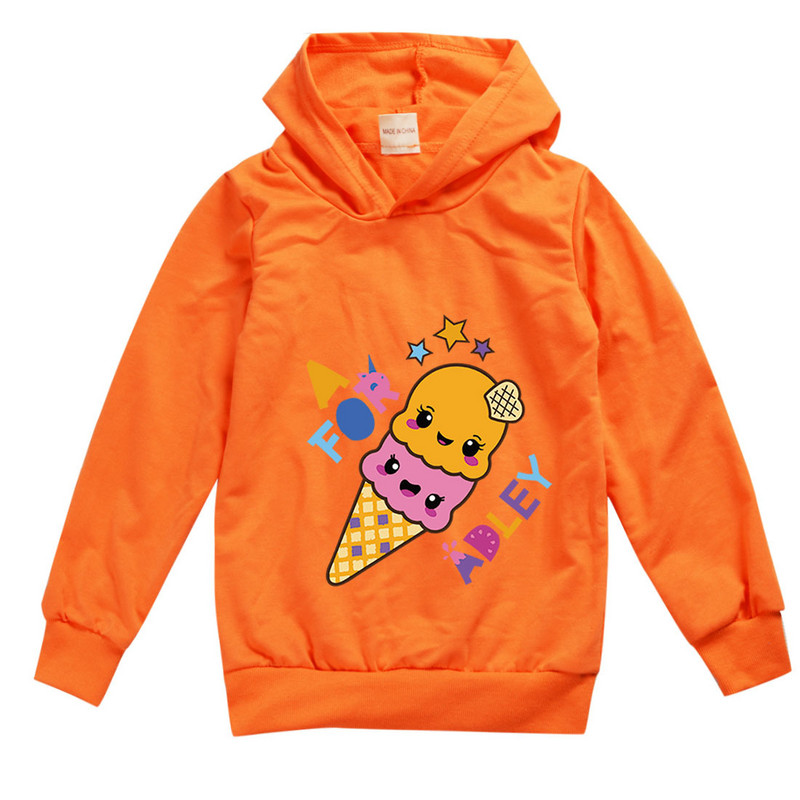 New A for adley Dječaci Djevojčice Trenerke Moda Dječja Odjeća Proljeće Jesen Ležerna Pamuk Dugih rukava Majice s kapuljačom Majice 2-15 godina