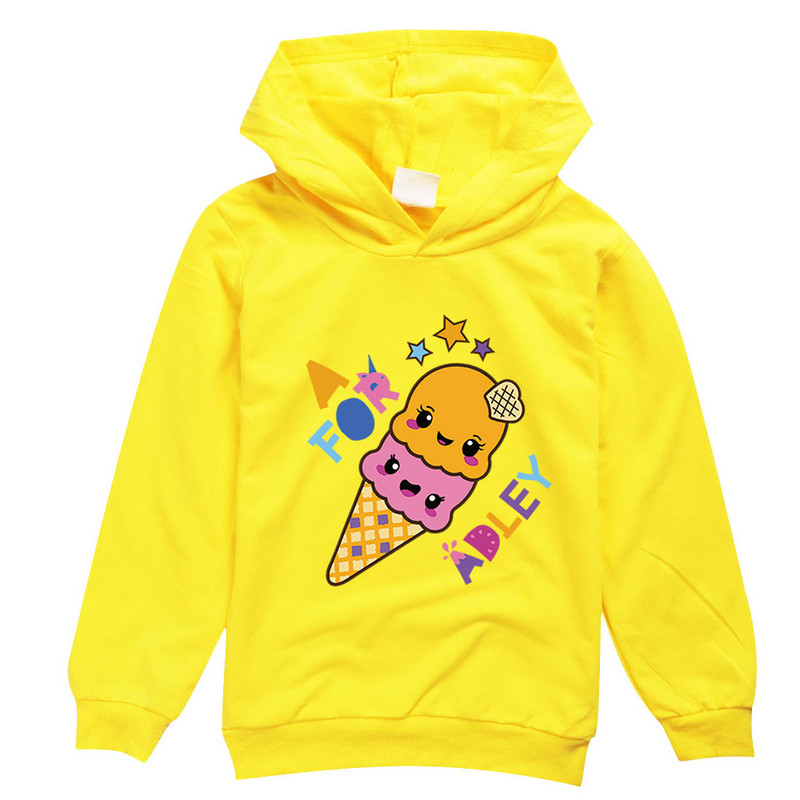 New A for adley Dječaci Djevojčice Trenerke Moda Dječja Odjeća Proljeće Jesen Ležerna Pamuk Dugih rukava Majice s kapuljačom Majice 2-15 godina