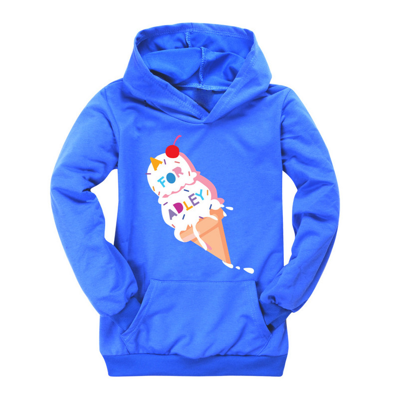 A for Adley 2022 Jesenske majice s kapuljačom za djevojčice Modne jednobojne crvene crne ružičaste tople dječje majice s kratkim rukavima za dječake Dječje sportske majice