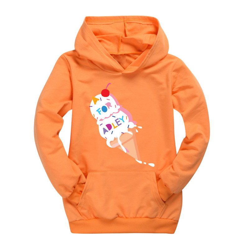 A for Adley 2022 Jesenske majice s kapuljačom za djevojčice Modne jednobojne crvene crne ružičaste tople dječje majice s kratkim rukavima za dječake Dječje sportske majice