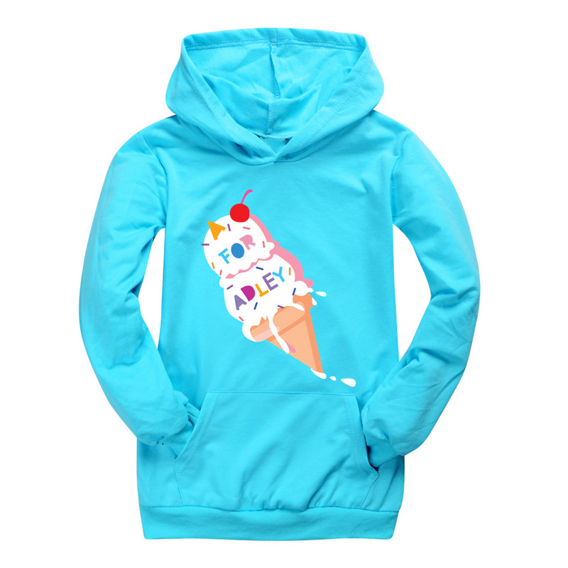 A for Adley 2022 Jesenske majice s kapuljačom za djevojčice Modne jednobojne crvene crne ružičaste tople dječje majice s kratkim rukavima za dječake Dječje sportske majice