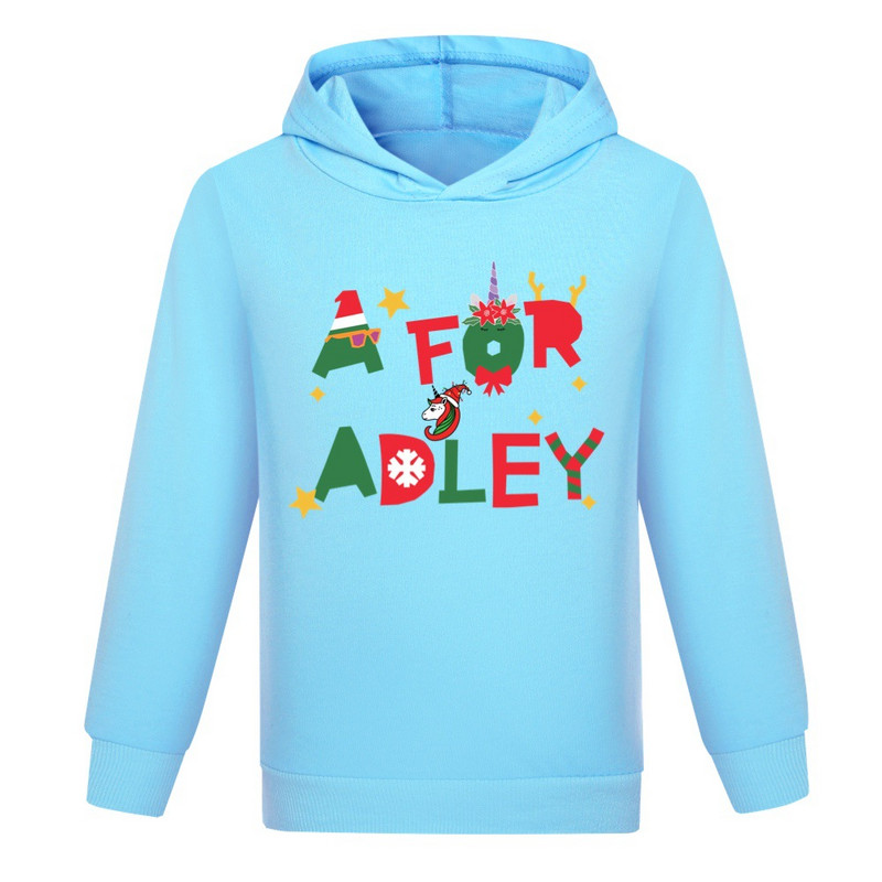 2022. Nova dječja majica s kapuljačom Djeca Dječaci Djevojčice Ljetni pulover dugih rukava A za Adley Božićna majica s otisnutim crtićima