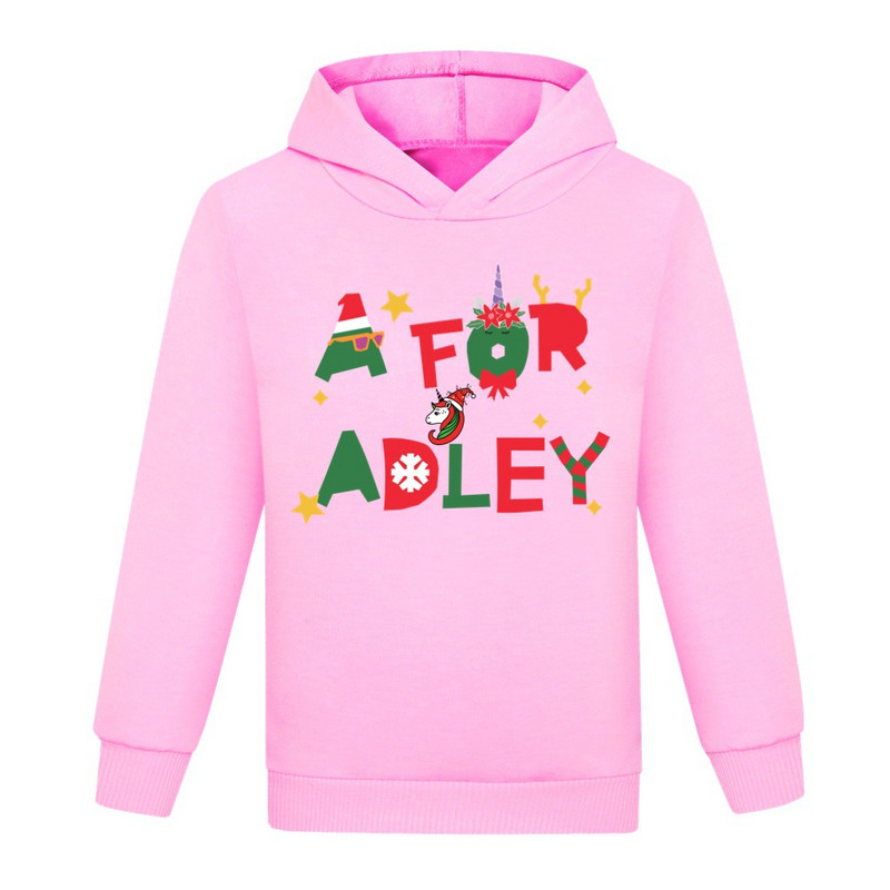 2022. Nova dječja majica s kapuljačom Djeca Dječaci Djevojčice Ljetni pulover dugih rukava A za Adley Božićna majica s otisnutim crtićima
