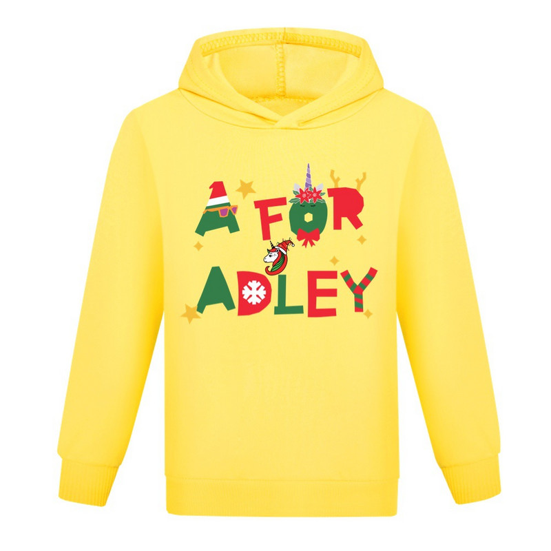 2022. Nova dječja majica s kapuljačom Djeca Dječaci Djevojčice Ljetni pulover dugih rukava A za Adley Božićna majica s otisnutim crtićima