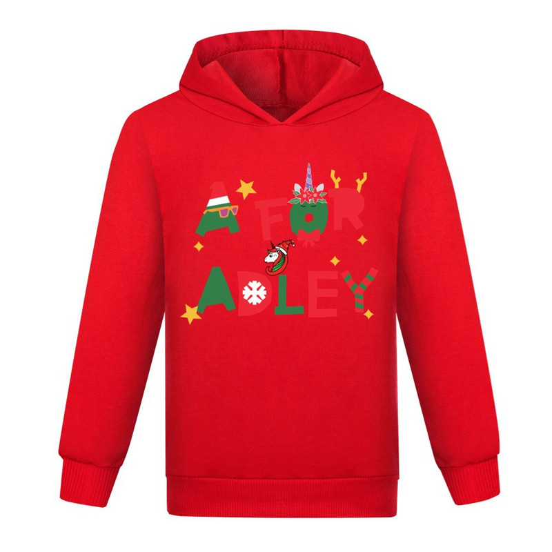 2022. Nova dječja majica s kapuljačom Djeca Dječaci Djevojčice Ljetni pulover dugih rukava A za Adley Božićna majica s otisnutim crtićima