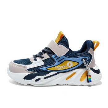 Нова мода Детски ежедневни обувки Маратонки за момче от 6 до 12 години Ежедневни маратонки с голяма платформа Детски тенис спортни обувки за момче