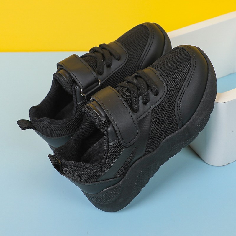 Dječje tenisice Crno-bijele Pu kože Ležerna obuća za dječake Djevojčice Vodootporne modne dječje tenisice za četiri godišnja doba