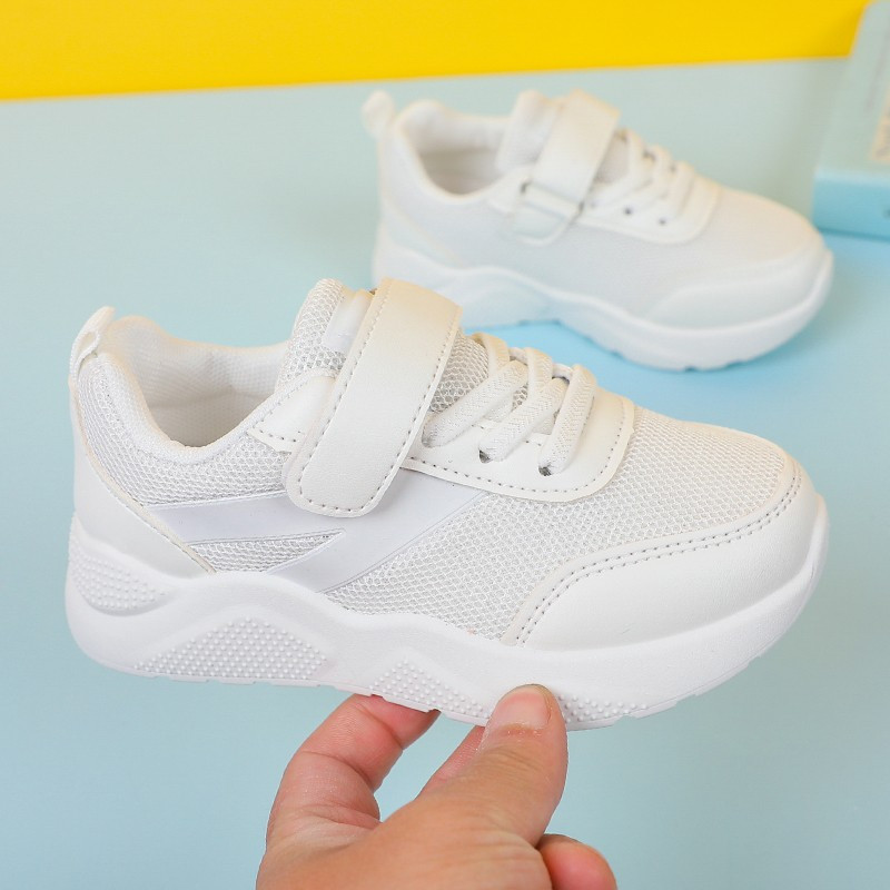 Dječje tenisice Crno-bijele Pu kože Ležerna obuća za dječake Djevojčice Vodootporne modne dječje tenisice za četiri godišnja doba