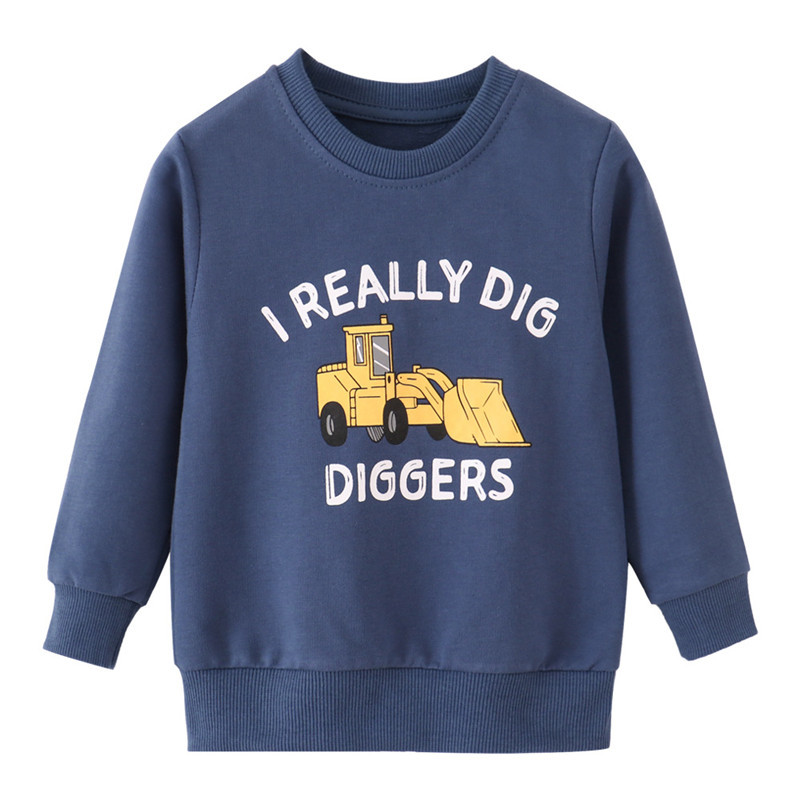 Jumping Meters 2-7T Jesen Proljeće Automobili Vez za dječake Djevojčice Punih rukava Todder Odjeća Popularno prodavane Dječje majice s kapuljačom