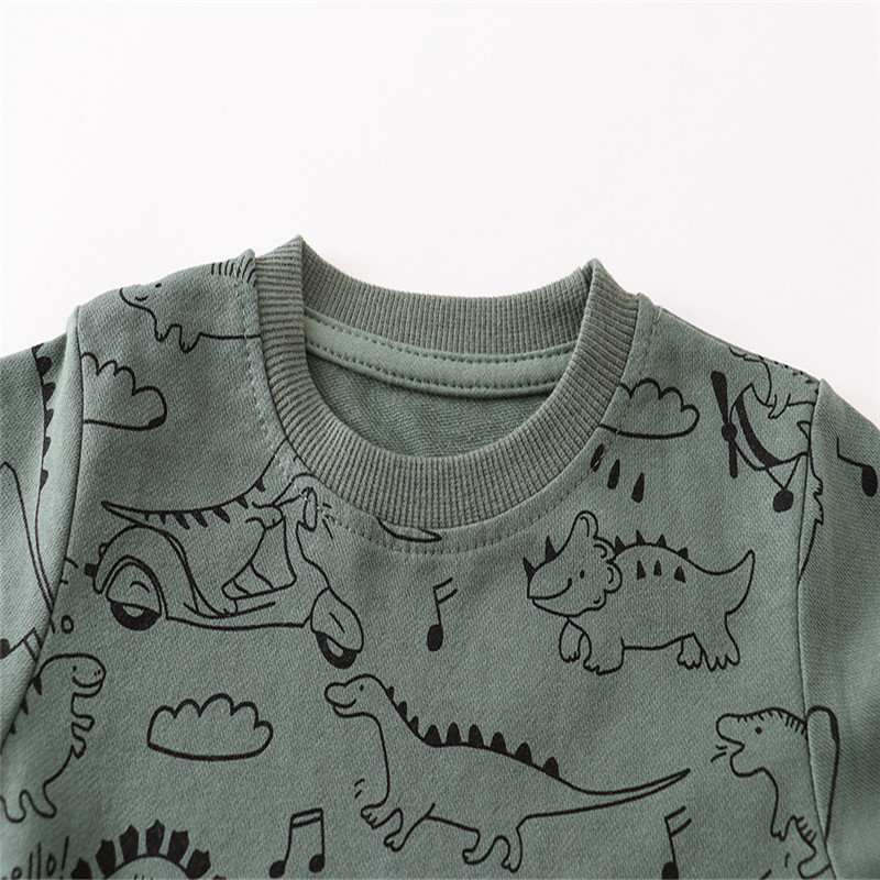 Jumping Meters 2-7T Jesen Proljeće Automobili Vez za dječake Djevojčice Punih rukava Todder Odjeća Popularno prodavane Dječje majice s kapuljačom