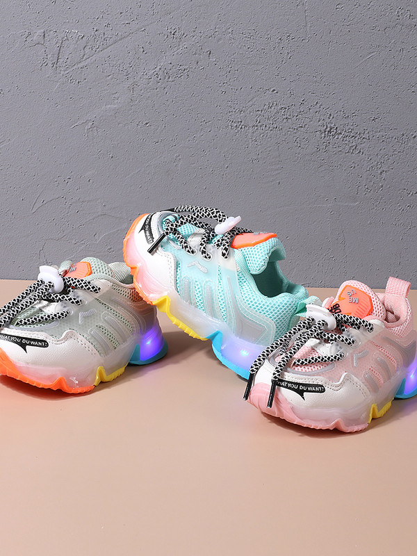 CAPSELLA KIDS Led tenisice Nove svjetleće sportske cipele za djevojčice i dječake 1-6 godina Svjetleće tenisice za bebe Mekane svjetleće cipele za malu djecu