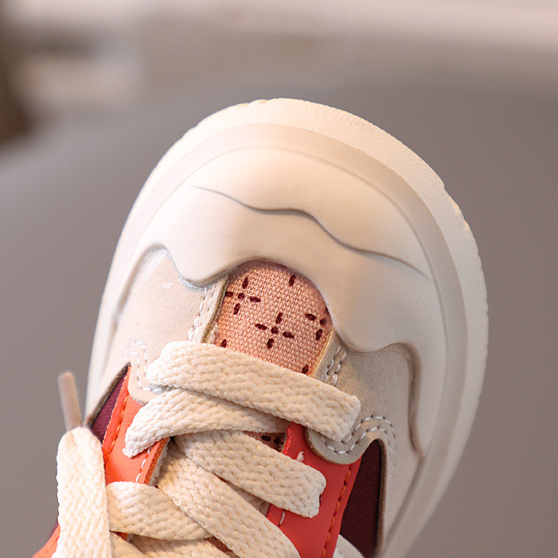 Dječje cipele za djevojčice, malu djecu, dječake, modne dječje tenisice s blokirajućim bojama, PU kožne remenčići s remenom za vezanje, bebe, male cipele, obične cipele