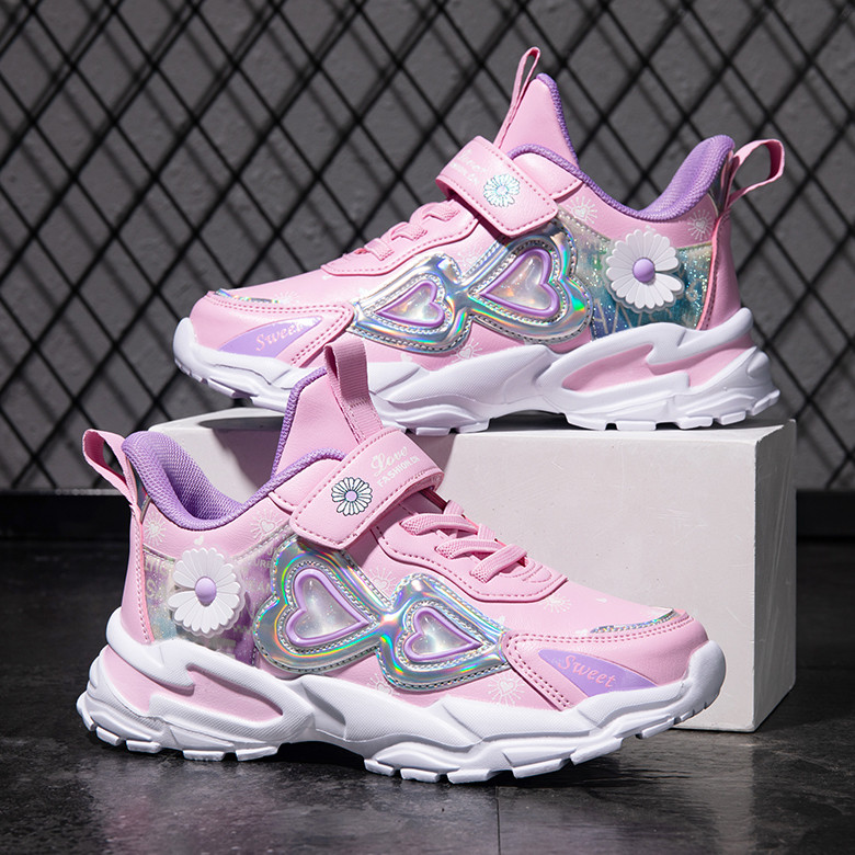 Modne dječje cipele Tenisice za djevojčice Slatke PU kožne platforme Ležerne tenisice od 6 do 12 godina Dječje sportske tenisice za djevojčice