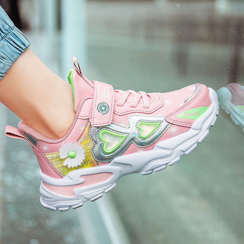 Modne dječje cipele Tenisice za djevojčice Slatke PU kožne platforme Ležerne tenisice od 6 do 12 godina Dječje sportske tenisice za djevojčice