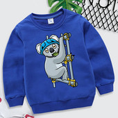 Scaffolder Koala Scaffolding Print Παιδικά Ρούχα Αστεία Ζώο Ρούπα Βρεφική Μόδα Φούτερ Κοάλα Μοτίβο για αγόρι Πουλόβερ για κορίτσια