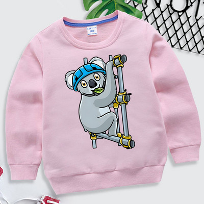 Scaffolder Koala Scaffolding Print Παιδικά Ρούχα Αστεία Ζώο Ρούπα Βρεφική Μόδα Φούτερ Κοάλα Μοτίβο για αγόρι Πουλόβερ για κορίτσια