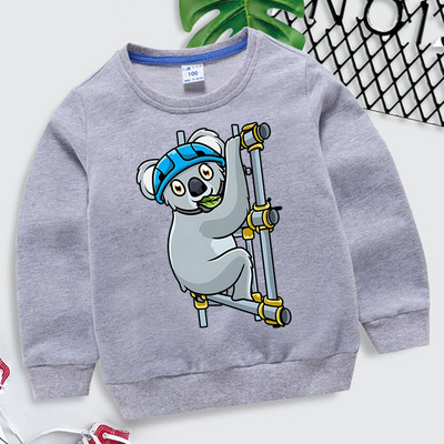 Scaffolder Koala Scaffolding Print Παιδικά Ρούχα Αστεία Ζώο Ρούπα Βρεφική Μόδα Φούτερ Κοάλα Μοτίβο για αγόρι Πουλόβερ για κορίτσια
