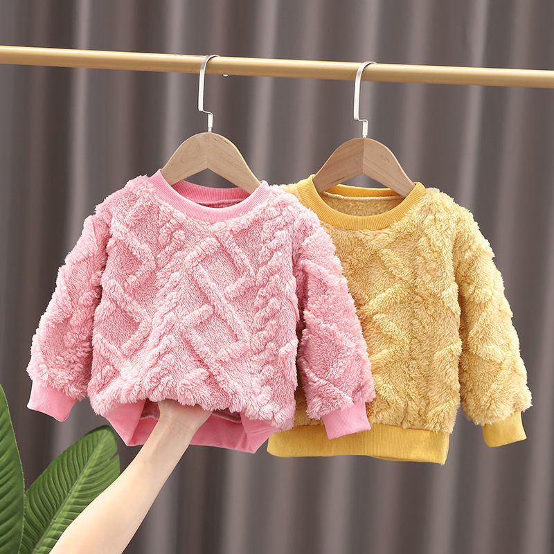 Zimski dječji pulover za 2021. Dječaci Djevojčice Pamučni topli puloveri Baršun za malu djecu Dječja pletena odjeća Puloveri 1 2 3 4 5 6Y