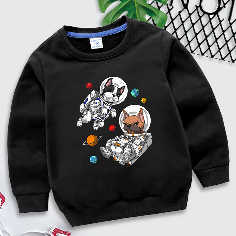 Dječja odjeća s crtanim filmovima, dječaci, francuski buldog, astronaut s printom, ulična odjeća, smiješne životinje, majica s kapuljačom Harajuku, astronaut, djevojke, Y2k majice s kapuljačom