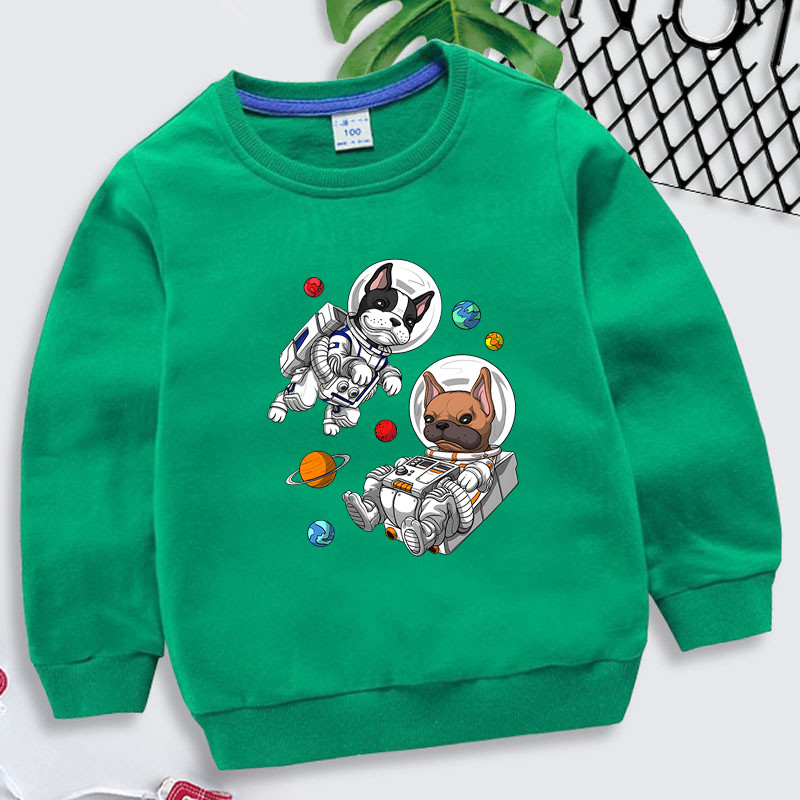 Dječja odjeća s crtanim filmovima, dječaci, francuski buldog, astronaut s printom, ulična odjeća, smiješne životinje, majica s kapuljačom Harajuku, astronaut, djevojke, Y2k majice s kapuljačom