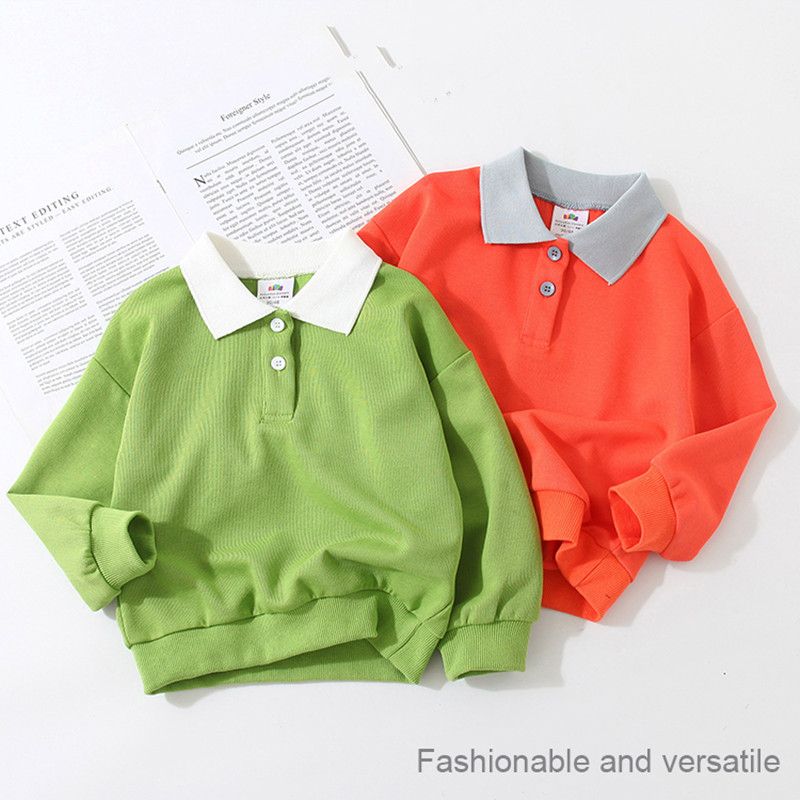 2022. Jesen Proljeće Ležerna 2 3 4 6 8 10 godina Dječja dukserica s dugim rukavima s otvorenim ovratnikom u šarenoj boji za djecu Dječake