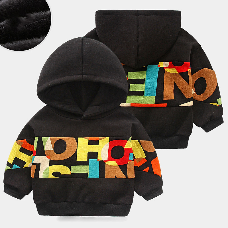 2022. Jesen Zima 3 4 5 6 8 10 12 godina Dječja gornja odjeća Sportska džepna šarena slova i majice s kapuljačom za bebe i dječake