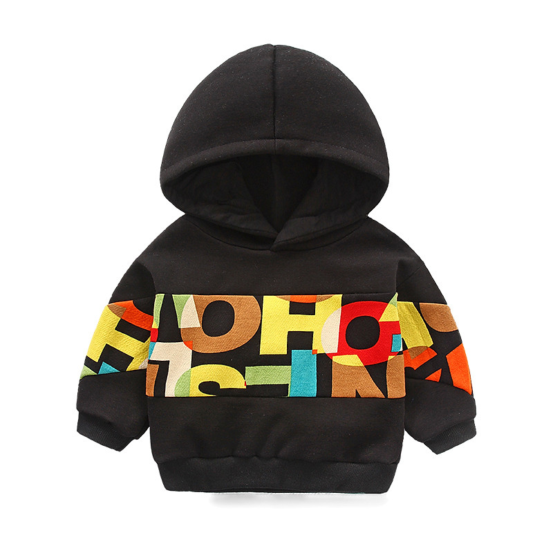 2022. Jesen Zima 3 4 5 6 8 10 12 godina Dječja gornja odjeća Sportska džepna šarena slova i majice s kapuljačom za bebe i dječake