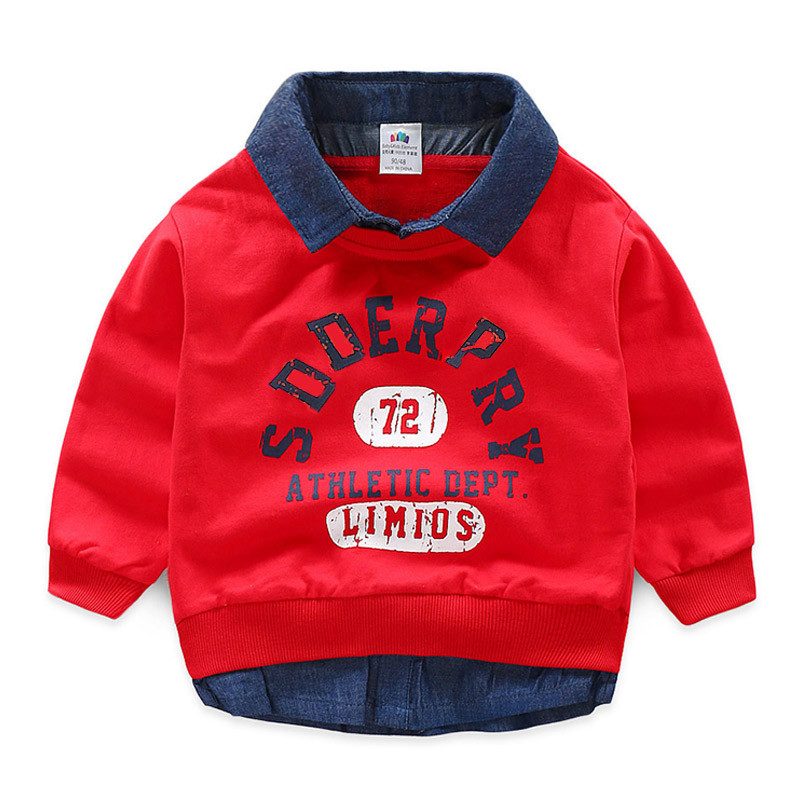 2021. Proljeće Jesen Novi dizajn 2 3 4 5 6 8 10 godina Dječji spušteni ovratnik Patchwork majica s printom slova za djecu Dječake