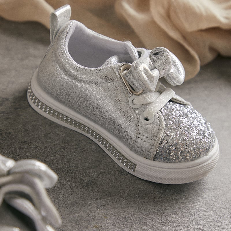 Slatke djevojčice Ležerne cipele Tenisice Mala djevojčica Mašna Šljokice Trend ležerne cipele Dječje Dječje Neklizajuće ružičaste cipele